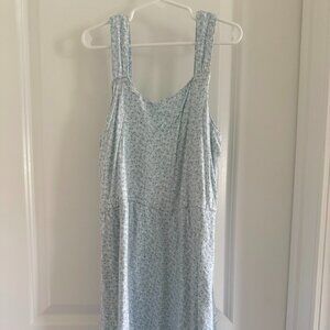 Abercrombie Kids Wide Strap Dress Blue Floral - Size 11-12 - Preloved
